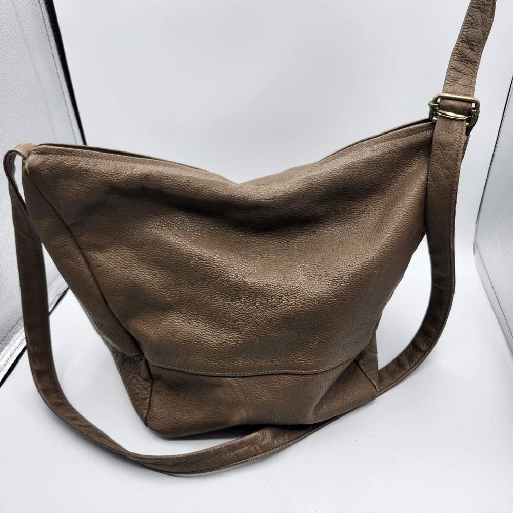 Stone Mountain Brown Leather Hobo Bag